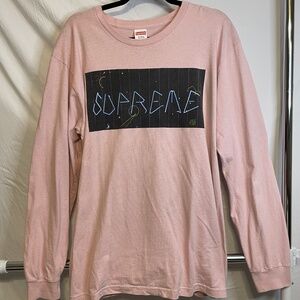 Supreme Grid Pink Long Sleeve